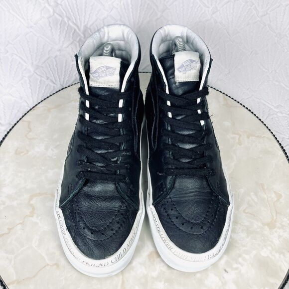 Vans Sk8 Hi Divine Platform Sneakers Women 6.5 Black Leather Streetwear Y2k Shoe - Picture 4 of 12